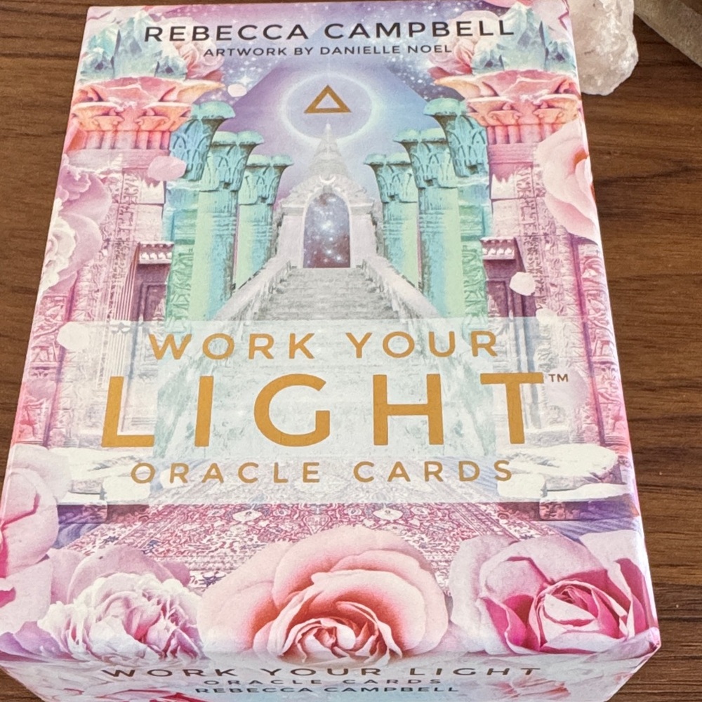 Rebecca Campbell Work Your Light Oracle Cards - Pastel Rose Box